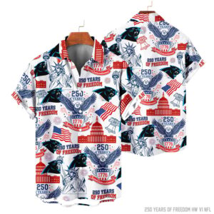 Carolina Panthers | 250 Years Of Freedom America Hawaii Shirt V3