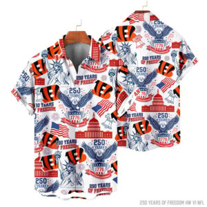 Cincinnati Bengals | 250 Years Of Freedom America Hawaii Shirt V3