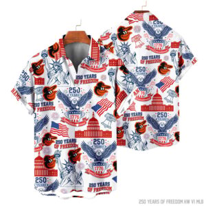 Baltimore Orioles | 250 Years Of Freedom America Hawaii Shirt V3