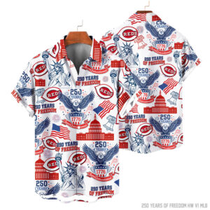 Cincinnati Reds | 250 Years Of Freedom America Hawaii Shirt V3