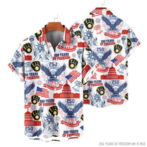 Milwaukee Brewers | 250 Years Of Freedom America Hawaii Shirt V3