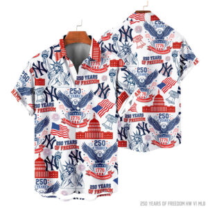 New York Yankees | 250 Years Of Freedom America Hawaii Shirt V3