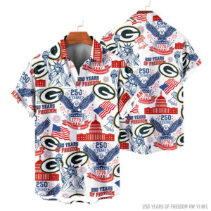 Green Bay Packers | 250 Years Of Freedom America Hawaii Shirt V3