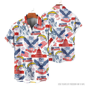 Los Angeles Chargers | 250 Years Of Freedom America Hawaii Shirt V3