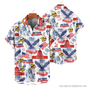 Minnesota Vikings | 250 Years Of Freedom America Hawaii Shirt V3