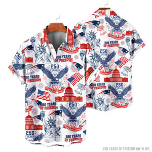New England Patriots | 250 Years Of Freedom America Hawaii Shirt V3