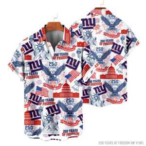 New York Giants | 250 Years Of Freedom America Hawaii Shirt V3