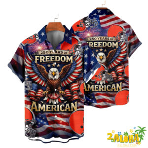 Cleveland Browns | America 250th Anniversary Eagles Hawaiian V5