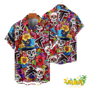 Atlanta Falcons | Cinco de Mayo Day of the Dead Mexican Skull Chest Hawaiian Shirt
