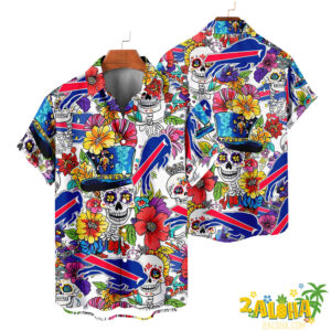 Buffalo Bills | Cinco de Mayo Day of the Dead Mexican Skull Chest Hawaiian Shirt