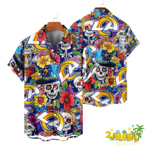Los Angeles Rams | Cinco de Mayo Day of the Dead Mexican Skull Chest Hawaiian Shirt