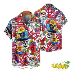 St. Louis Cardinals | Cinco de Mayo Day of the Dead Mexican Skull Chest Hawaiian Shirt