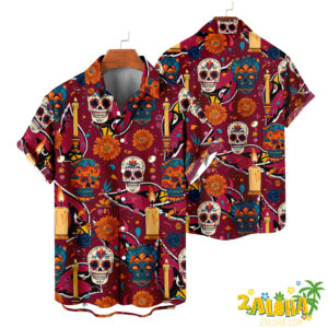 Arizona Cardinals | Cinco de Mayo Day of the Dead Mexican Skull Guitar Hawaiian Shirt V2