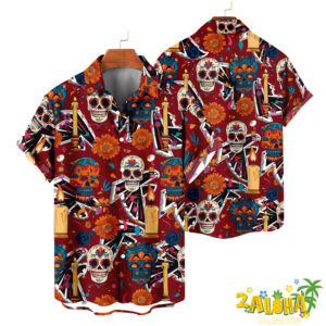 Atlanta Falcons | Cinco de Mayo Day of the Dead Mexican Skull Guitar Hawaiian Shirt V2