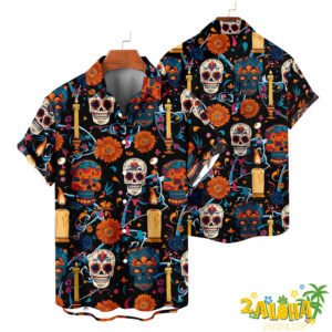Carolina Panthers | Cinco de Mayo Day of the Dead Mexican Skull Guitar Hawaiian Shirt V2