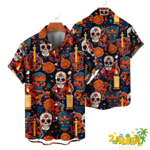 Chicago Bears | Cinco de Mayo Day of the Dead Mexican Skull Guitar Hawaiian Shirt V2