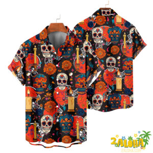 Cleveland Browns | Cinco de Mayo Day of the Dead Mexican Skull Guitar Hawaiian Shirt V2