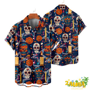 Dallas Cowboys | Cinco de Mayo Day of the Dead Mexican Skull Guitar Hawaiian Shirt V2
