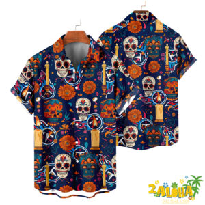 Tennessee Titans | Cinco de Mayo Day of the Dead Mexican Skull Guitar Hawaiian Shirt V2