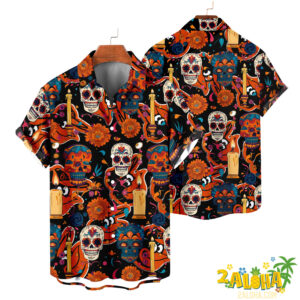 Baltimore Orioles | Cinco de Mayo Day of the Dead Mexican Skull Guitar Hawaiian Shirt V2