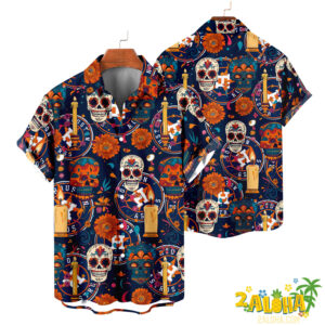 Houston Astros | Cinco de Mayo Day of the Dead Mexican Skull Guitar Hawaiian Shirt V2