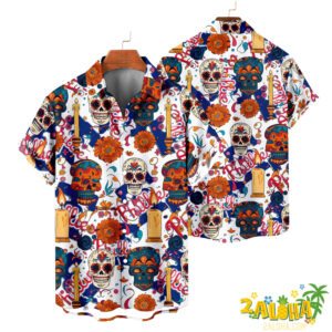 Philadelphia Phillies | Cinco de Mayo Day of the Dead Mexican Skull Guitar Hawaiian Shirt V2
