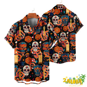 San Francisco Giants | Cinco de Mayo Day of the Dead Mexican Skull Guitar Hawaiian Shirt V2