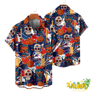 Toronto Blue Jays | Cinco de Mayo Day of the Dead Mexican Skull Guitar Hawaiian Shirt V2