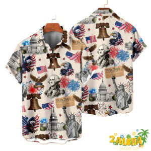 Moisture Wicking 250th Anniversary Of The United States Independence Day Holiday Hawaiian Shirt