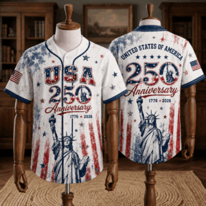 Patriotic Statue of Liberty 1776–2026 - USA 250th Anniversary Baseball Jersey Unisex Shirt