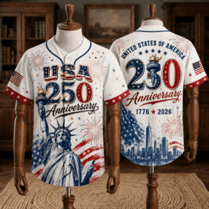 Patriotic Statue of Liberty 1776–2026 - USA 250th Anniversary Baseball Jersey Unisex Shirt